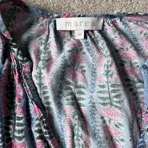 Marea blue and pink blouse